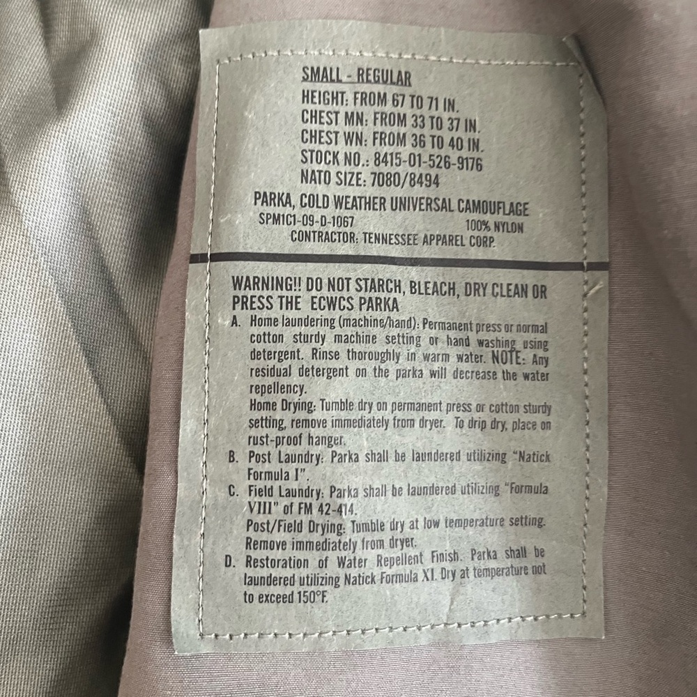 ACU pattern SMALL/REGULAR Cold weather jacket - Picture 3 of 5